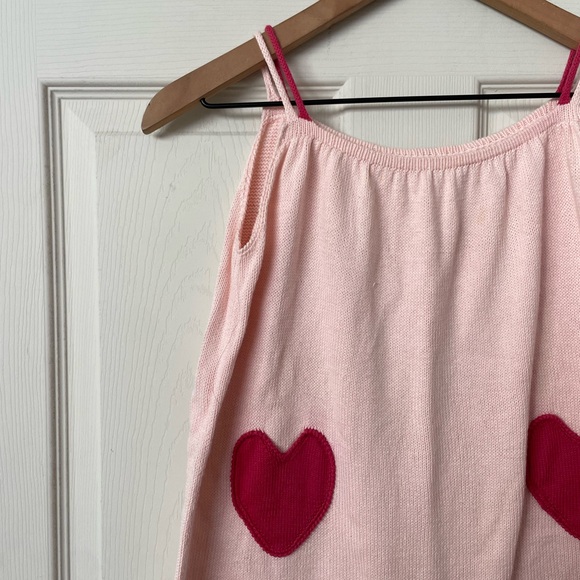 Oeuf pink knit heart packets dress - Picture 3 of 5